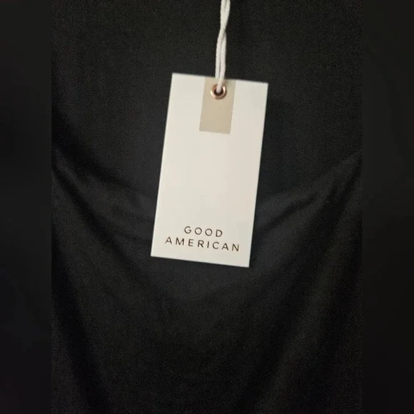 NWT GOOD AMERICAN Ruched Squareneck Maxi Dress - Picture 5 of 7